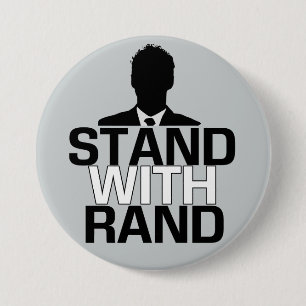 "Stand met Rand" - Rand Paul 2016-toets Ronde Button 7,6 Cm