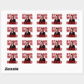 Stand met Rand Vierkante Sticker (Vel)