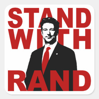 Stand met Rand Vierkante Sticker