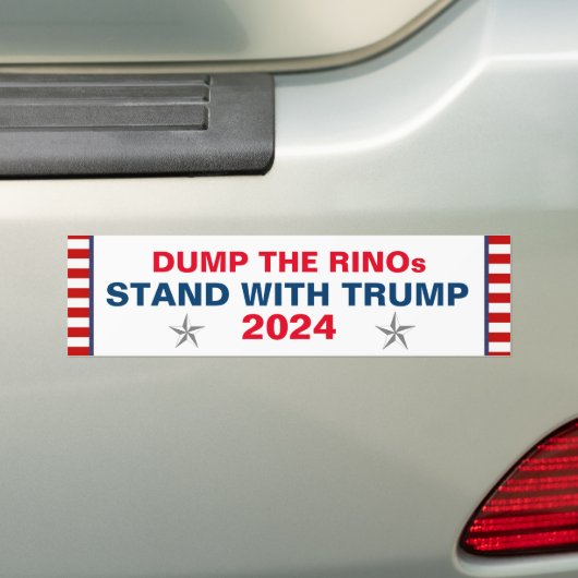 STAND MET TRUMP 2024-BUMPERSTICKER BUMPERSTICKER (Op auto)