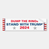 STAND MET TRUMP 2024-BUMPERSTICKER BUMPERSTICKER (Voorkant)