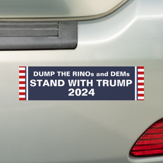 STAND MET TRUMP 2024-BUMPERSTICKER BUMPERSTICKER (Op auto)
