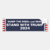 STAND MET TRUMP 2024-BUMPERSTICKER BUMPERSTICKER (Voorkant)
