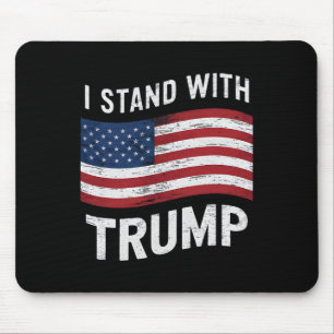 Stand met Trump Amerikaanse vlag Mannen Vrouw USA  Muismat