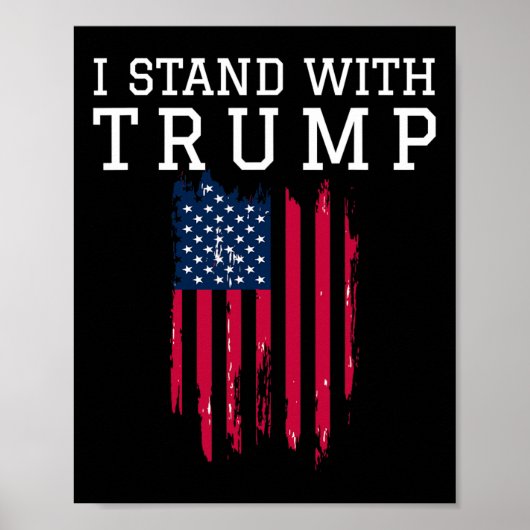 Stand met Trump Pro Trump-supporter Poster (Voorkant)