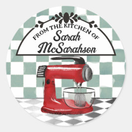 Stand mixer bakken bakkerij cadeau label sticker