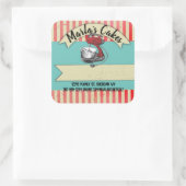  stand mixer bakkerij gebak chef cake artiest vierkante sticker (Tas)