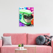 Stand Mixer Funky Abstracte Kunst Groen Roze Canvas Afdruk (Insitu (Woonkamer))