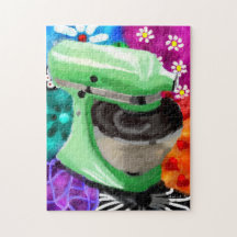 Stand Mixer Funky Abstracte Kunst Groen Roze