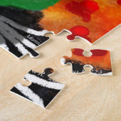 Stand Mixer Funky Abstracte Kunst Groen Roze Legpuzzel (Zijkant)