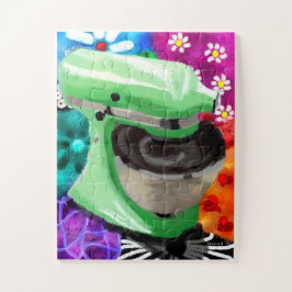 Stand Mixer Funky Abstracte Kunst Groen Roze Legpuzzel