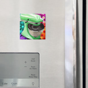 Stand Mixer Funky Abstracte Kunst Groen Roze Magneet