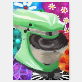 Stand Mixer Funky Abstracte Kunst Groen Roze Magneet