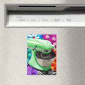 Stand Mixer Funky Abstracte Kunst Groen Roze Magneet (Insitu (Vaatwasser))