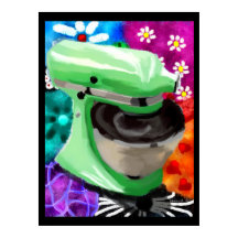 Stand Mixer Funky Abstracte Kunst Groen Roze