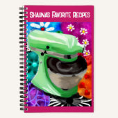 Stand Mixer Funky Art gepersonaliseerd recept Notitieboek (Voorkant)