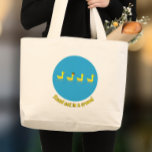 Stand out Cute Motivational Ducks Grote Tote Bag<br><div class="desc">Add a splash of positivity to your day with these cheerful swimming ducks paired with an uplifting message. Featuring charming ducks gliding across the water alongside encouraging words, this design combines calming nature imagery with feel-good inspiration — perfect for brightening someone’s mood or adding a little motivation to everyday life....</div>