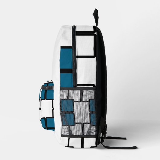 Stand Out with the Ocean Blue and White Bedrukte Rugzak (Rechts)