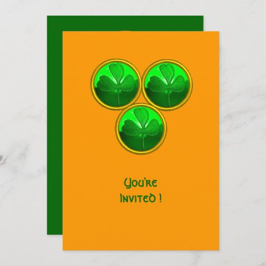 STAND PATRICK'S DAG SHAMROCK TRINITY KAART (Voorkant / Achterkant)