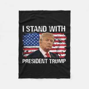 Stand President Trump Amerikaanse vlag Trump 2024  Fleece Deken