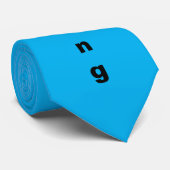 Stand Sterke Stropdas (zwart/blauw) (origineel) (Opgerold)