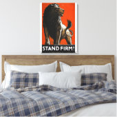 Stand stevig (leeuw) artiest Tom_Propaganda Poster Canvas Afdruk (Insitu (Slaapkamer))
