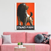 Stand stevig (leeuw) artiest Tom_Propaganda Poster Canvas Afdruk (Insitu (Woonkamer))