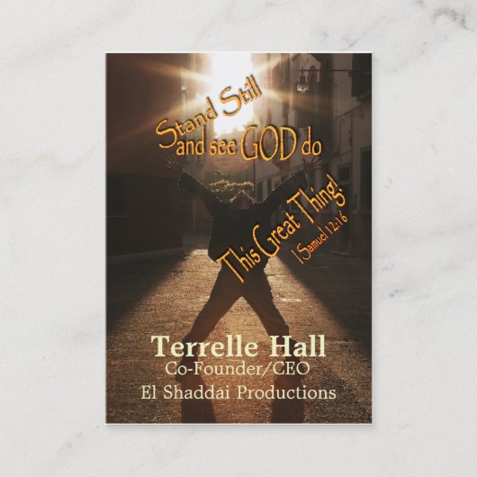 Stand-still Visitekaartje (Voorkant)