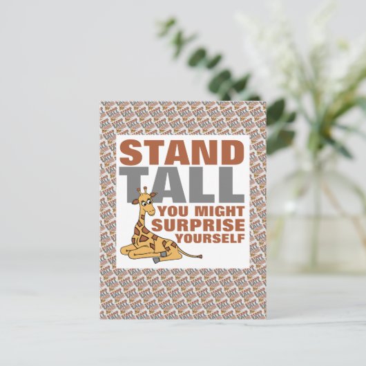 Stand-talk, Giraffe Briefkaart (Staand voorkant)