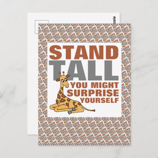Stand-talk, Giraffe Briefkaart (Voorkant / Achterkant)