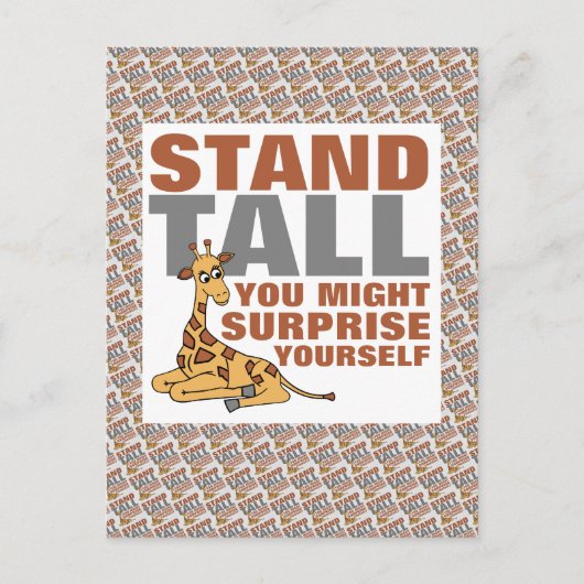 Stand-talk, Giraffe Briefkaart (Voorkant)