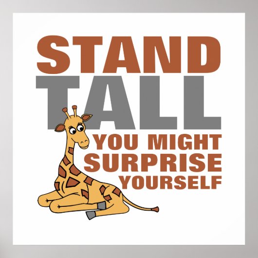 Stand-talk, Giraffe Poster (Voorkant)