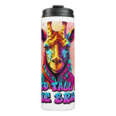 Stand Tall and Shine Heldere koele giraffe Thermosbeker (Voorkant)