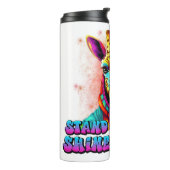 Stand Tall and Shine Heldere koele giraffe Thermosbeker (Gedraaid links)