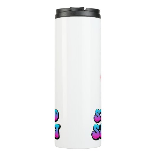 Stand Tall and Shine Heldere koele giraffe Thermosbeker (Achterkant)