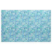 STAND TALL Aqua Tribal Boho Chic Feathers Stof (Fat Quarter)