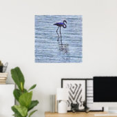 Stand Tall Flamingo Watercolor Poster (Thuiskantoor)