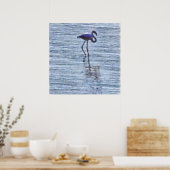 Stand Tall Flamingo Watercolor Poster (Keuken)