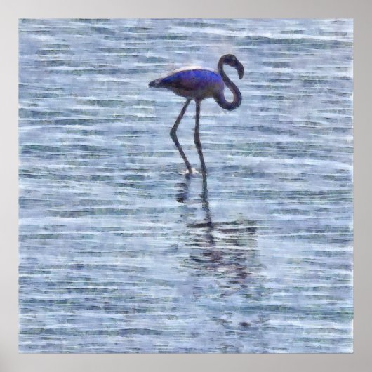 Stand Tall Flamingo Watercolor Poster (Voorkant)