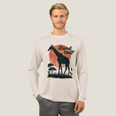 Stand Tall Giraffe Silhouette Motivational Safari Tri-Blend Shirt (Voorkant)
