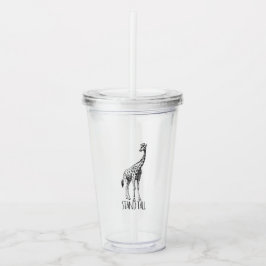 Stand Tall Graceful Giraffe Acryl Drinkbeker