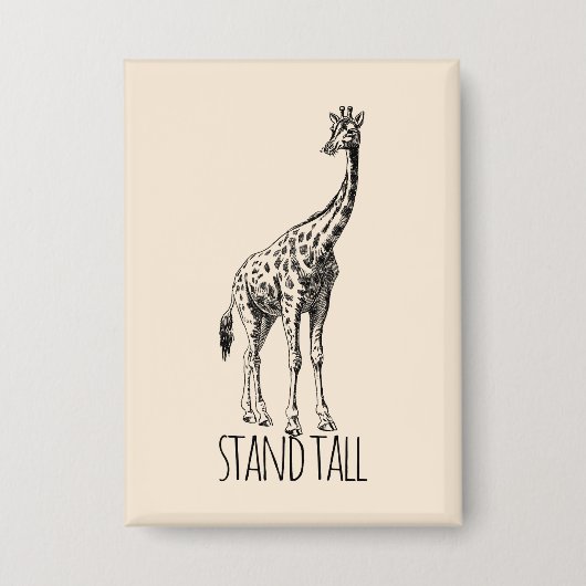 Stand Tall Graceful Giraffe Button (Voorkant)
