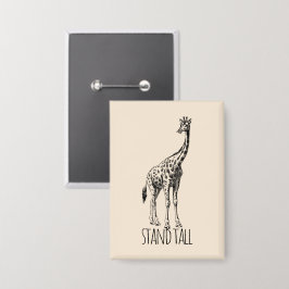 Stand Tall Graceful Giraffe Button