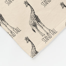 Stand Tall Graceful Giraffe Fleece Deken