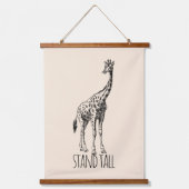 Stand Tall Graceful Giraffe Hangend Wandkleed (Voorkant)