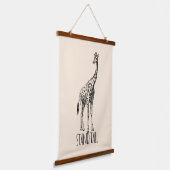 Stand Tall Graceful Giraffe Hangend Wandkleed (Gebogen)