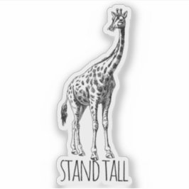 Stand Tall Graceful Giraffe Sticker