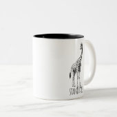 Stand Tall Graceful Giraffe Tweekleurige Koffiemok (Voorkant rechts)