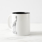 Stand Tall Graceful Giraffe Tweekleurige Koffiemok (Voorkant links)