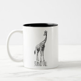 Stand Tall Graceful Giraffe Tweekleurige Koffiemok